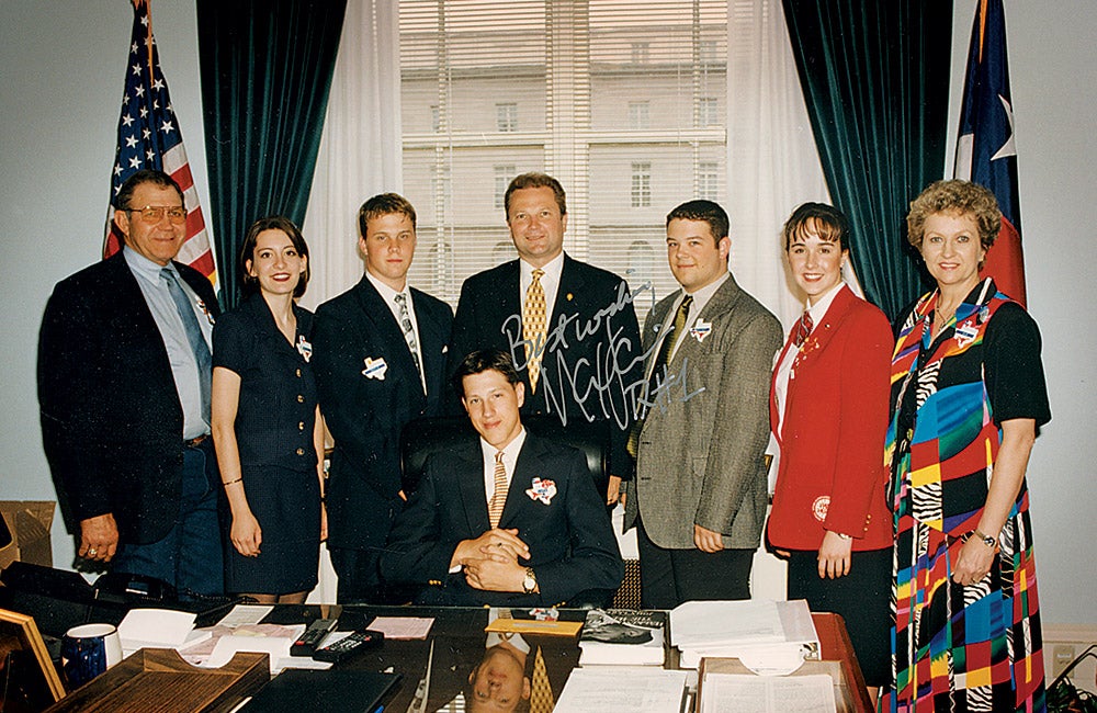 Youth Tour participants meeting with a Congressman in his office